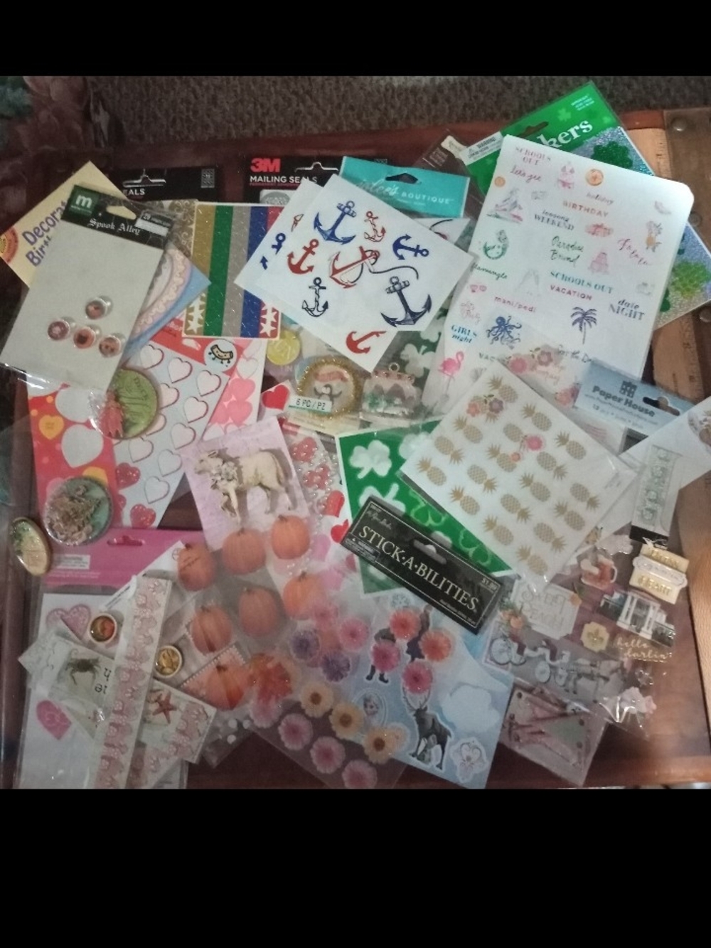 Assorted Decorative Sticker Sheet Bundle - Multi-Color